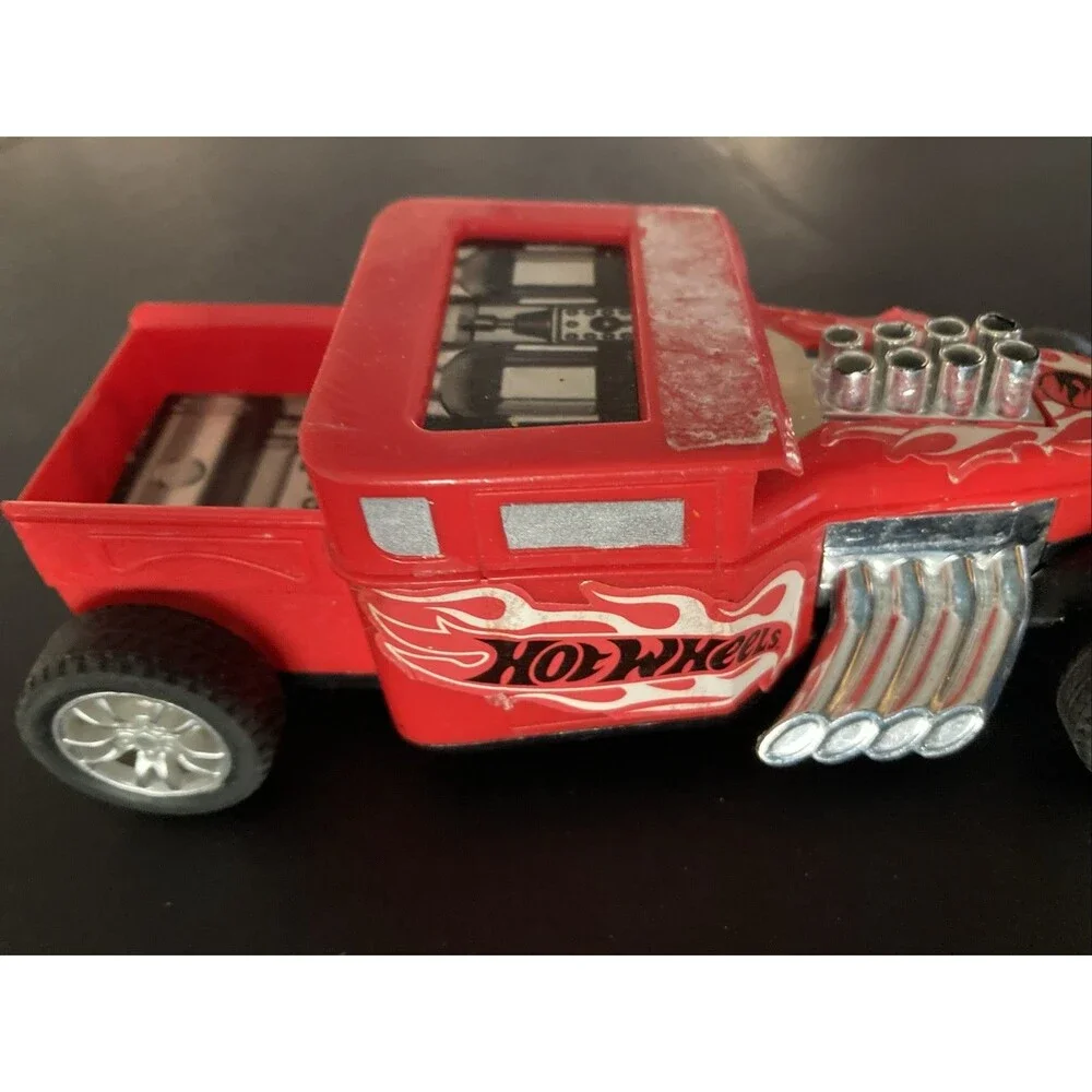 Hot Wheels Bone Shaker Red Plastic Toy Car Mattel Kids Vehicle Collectible